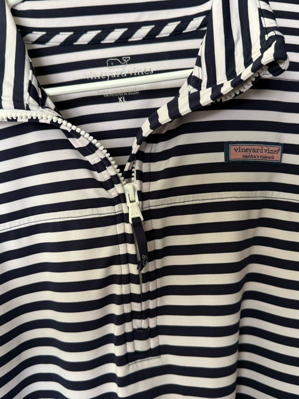 Vineyard Vines Navy and White Striped Performance Shep Shirt